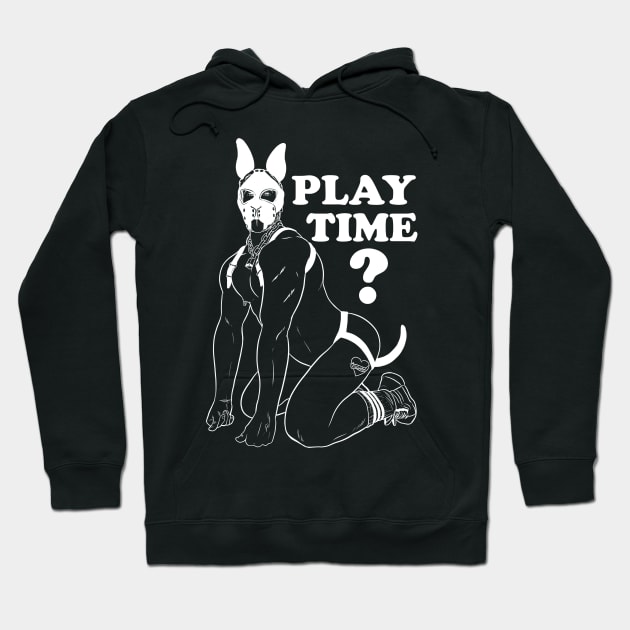 Pup Brick (Teddy Bryce) - white lines Hoodie by RobskiArt